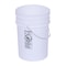 Vestil 6 Gal Open Head Pail with Steel Handle, White PAIL-6-PWS - alternate 3